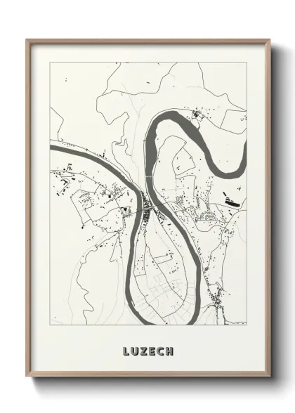 Une affiche de carte sur Luzech