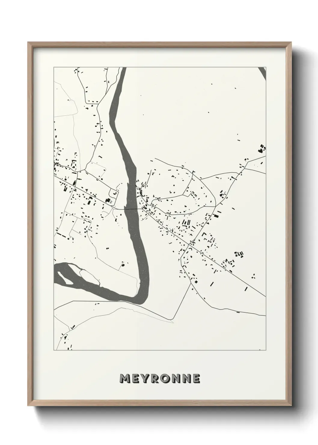Un poster carte Meyronne