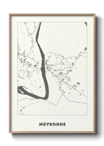 Une affiche de carte sur Meyronne