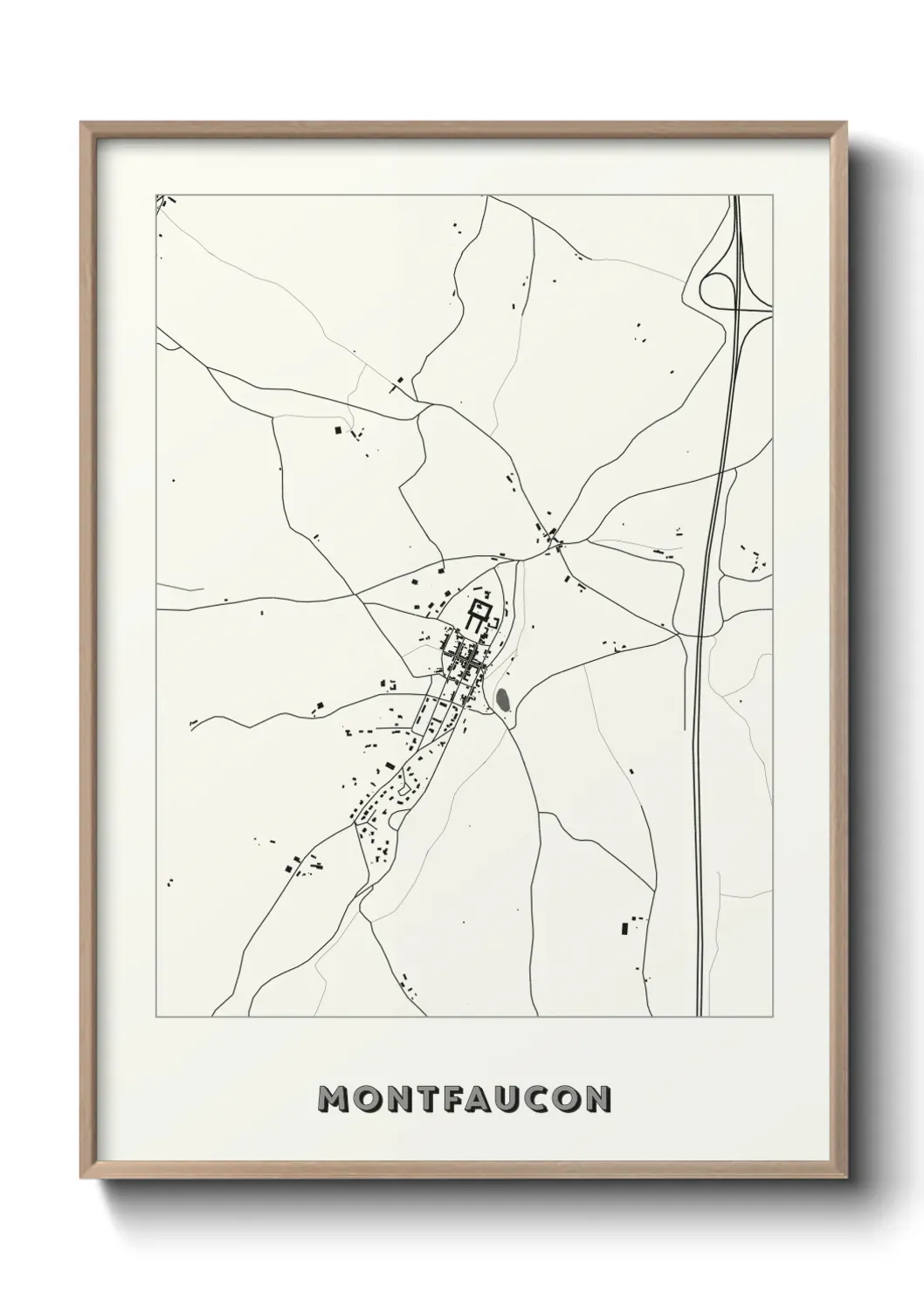 Un poster carte Montfaucon