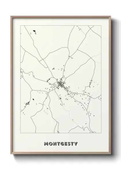 Une affiche de carte sur Montgesty