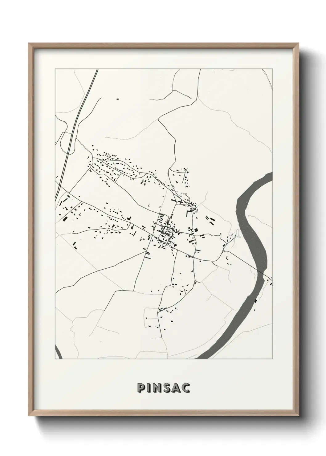 Un poster carte Pinsac