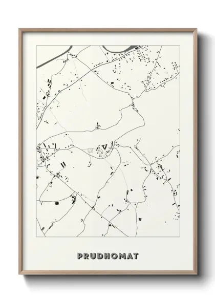 Une affiche de carte sur Prudhomat