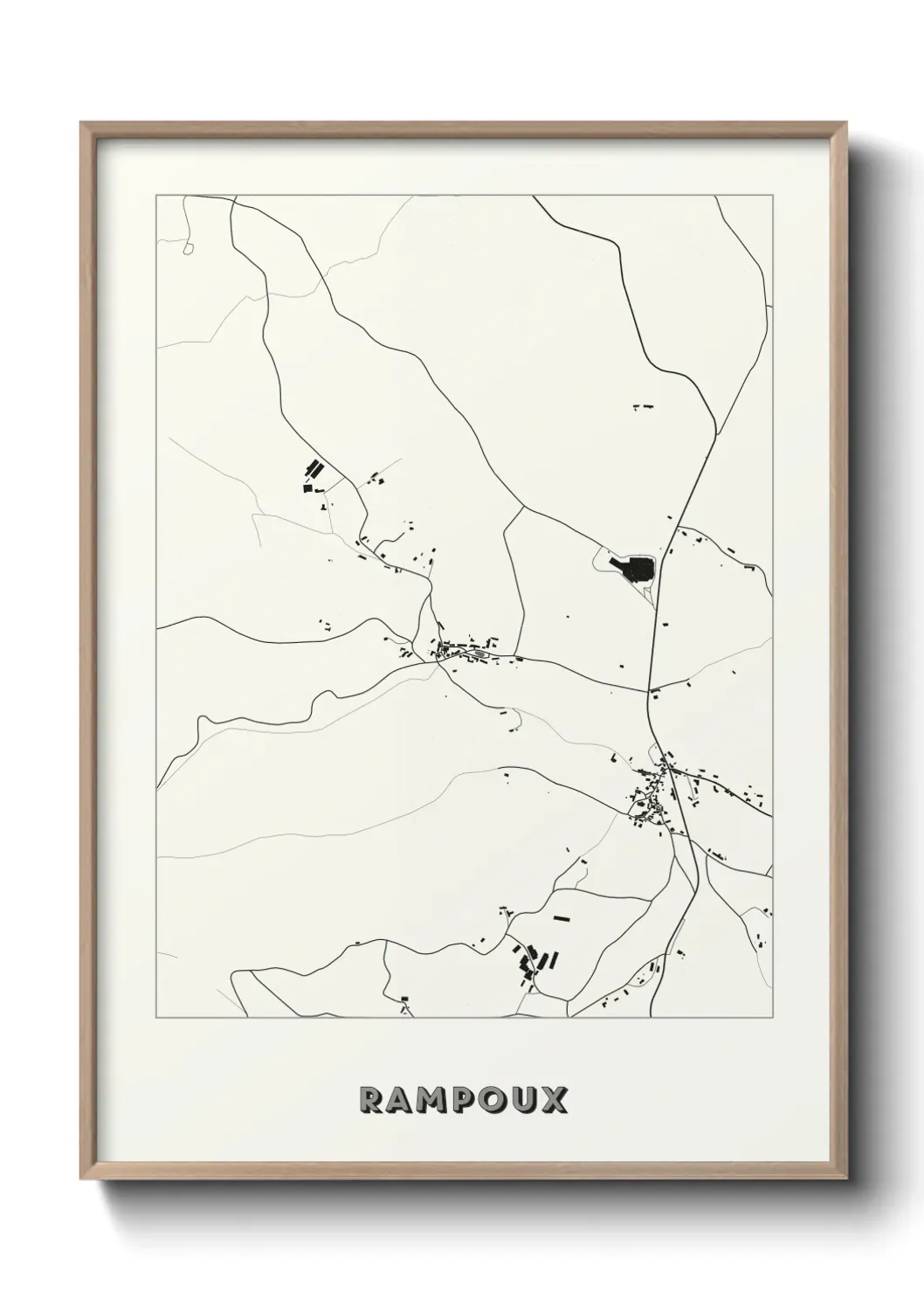 Un poster carte Rampoux
