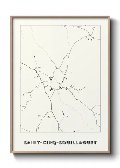 Une affiche de carte sur Saint-Cirq-Souillaguet