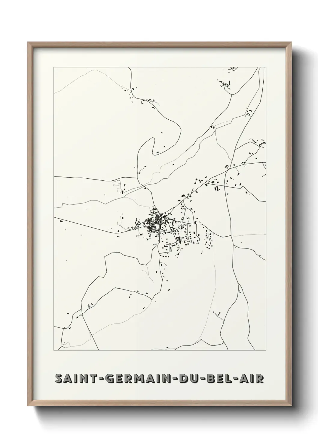 Un poster carte Saint-Germain-du-Bel-Air