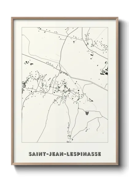 Une affiche de carte sur Saint-Jean-Lespinasse