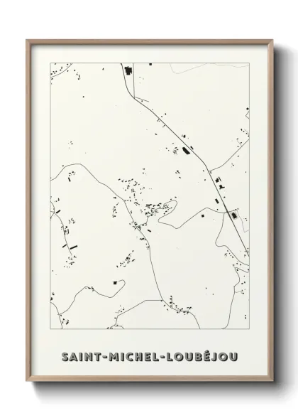 Une affiche de carte sur Saint-Michel-Loubéjou