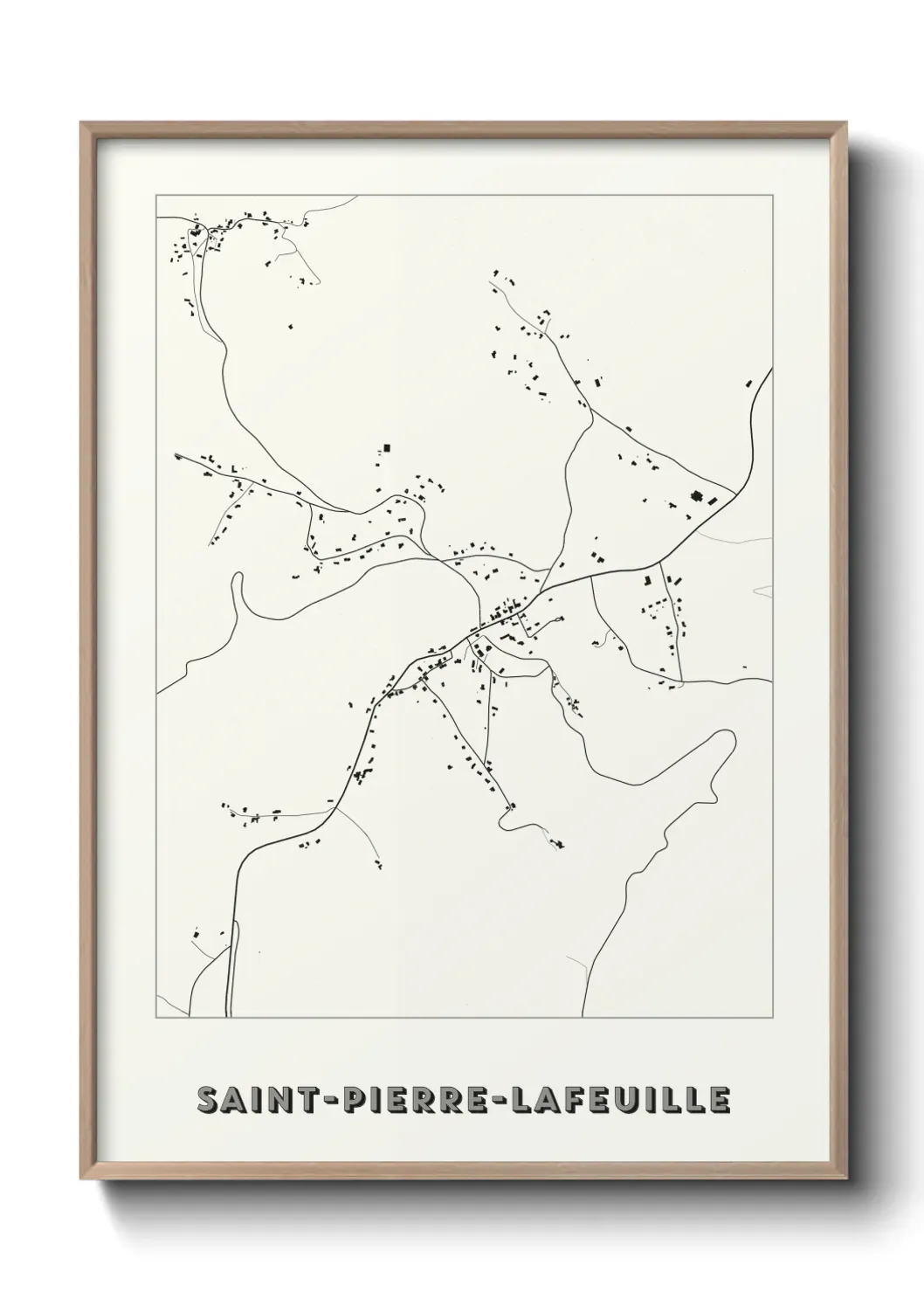 Un poster carteSaint-Pierre-Lafeuille