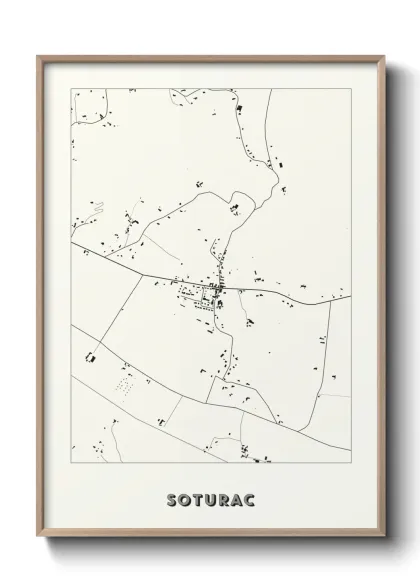 Une affiche de carte sur Soturac