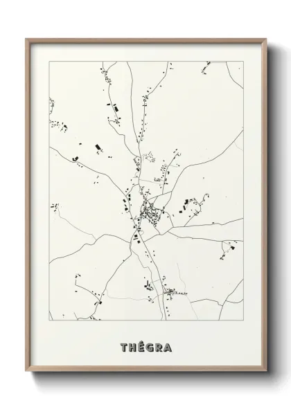 Une affiche de carte sur Thégra