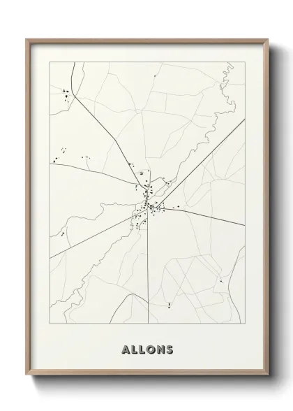 Une affiche de carte sur Allons
