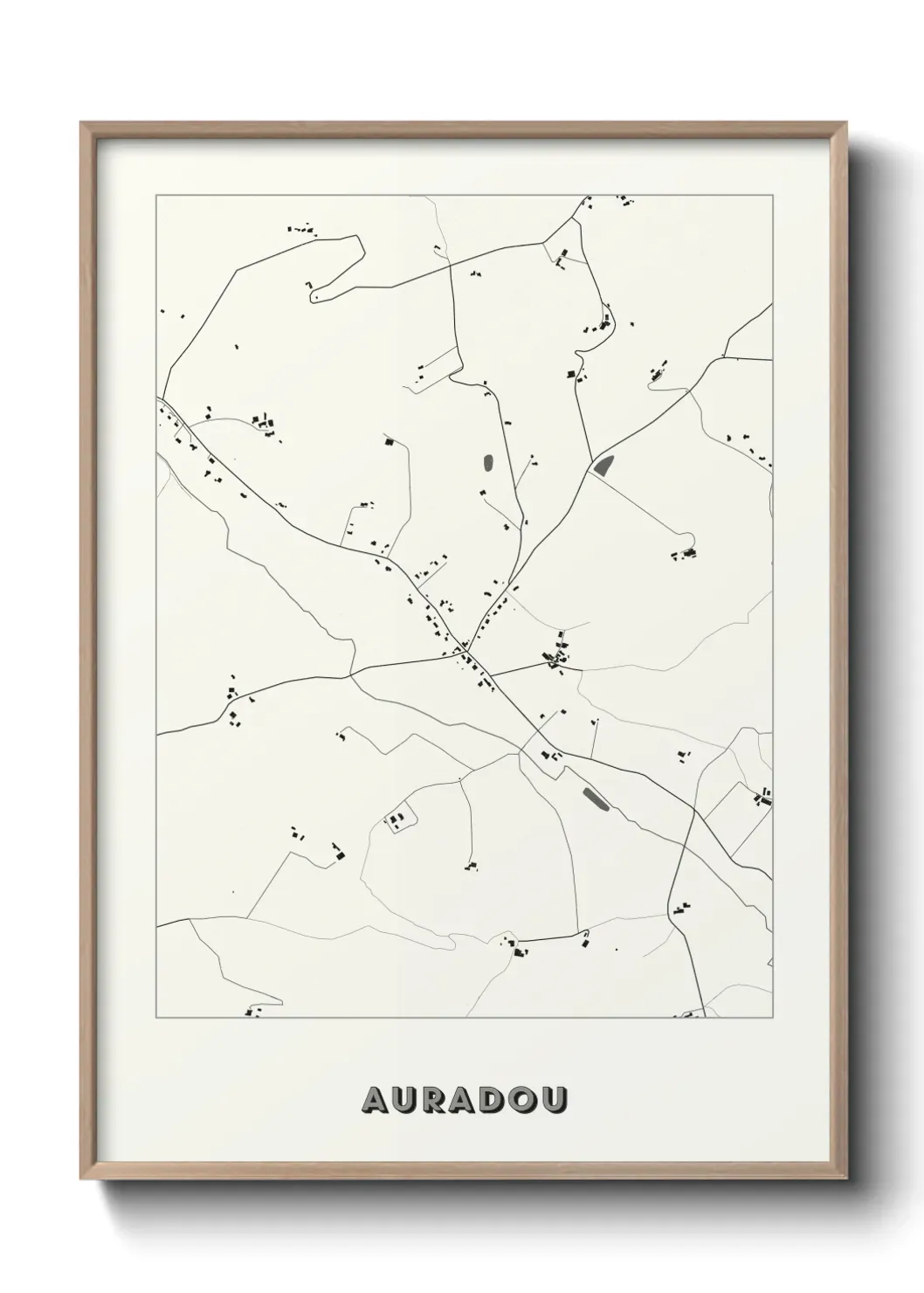 Un poster carte Auradou