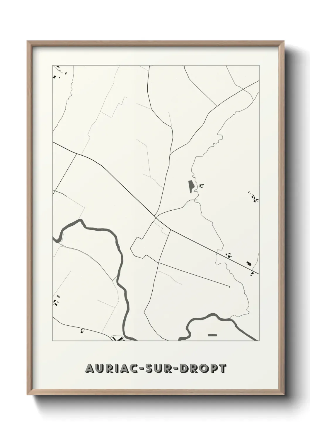 Un poster carteAuriac-sur-Dropt