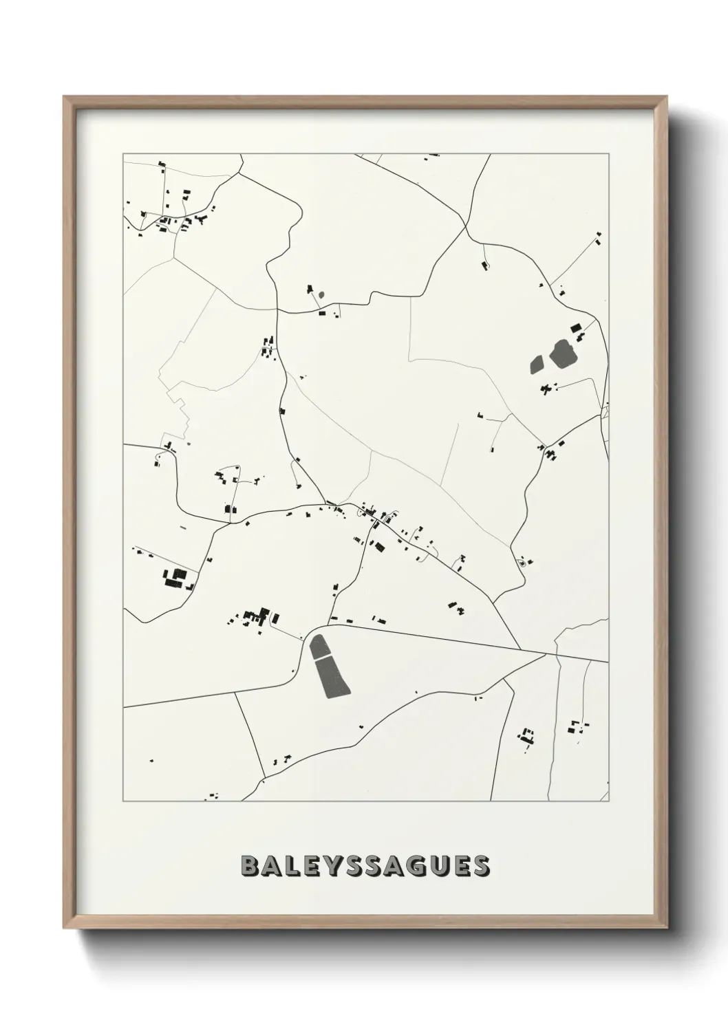 Un poster carte Baleyssagues