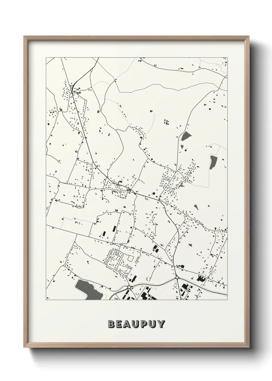 Un poster carte Beaupuy