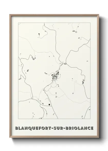 Une affiche de carte sur Blanquefort-sur-Briolance