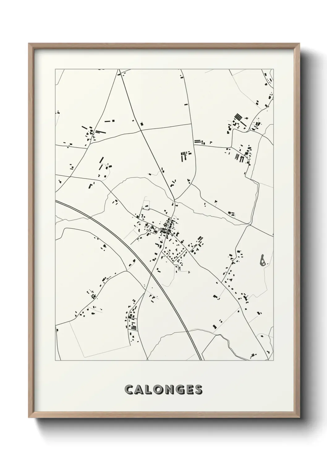 Un poster carte Calonges