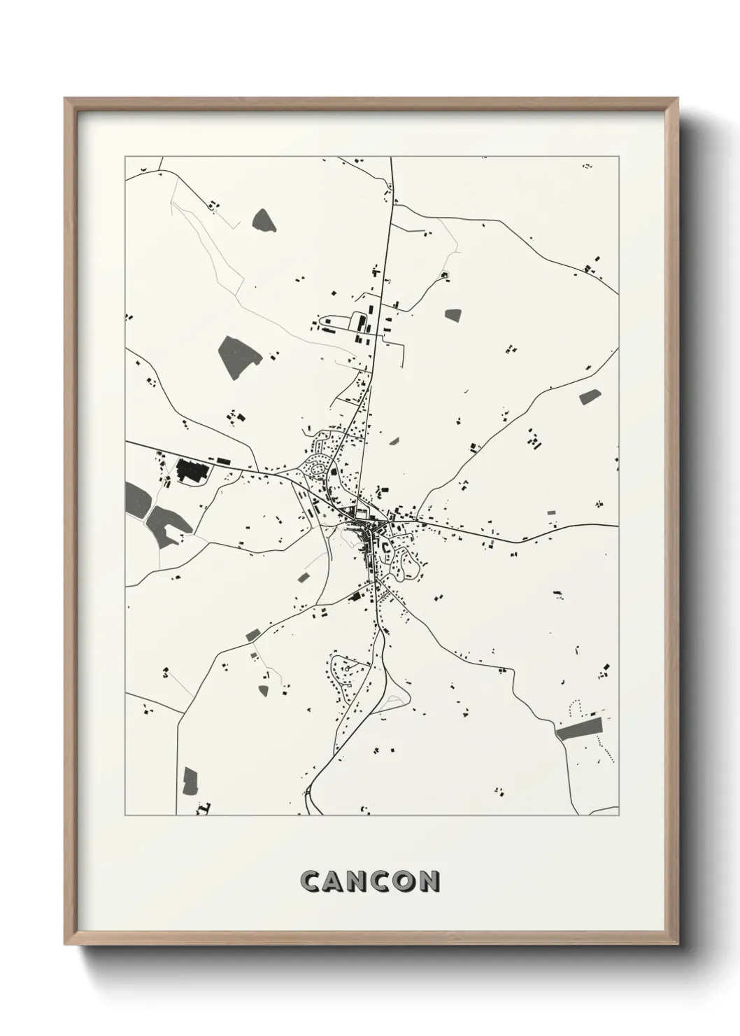 Un poster carte Cancon