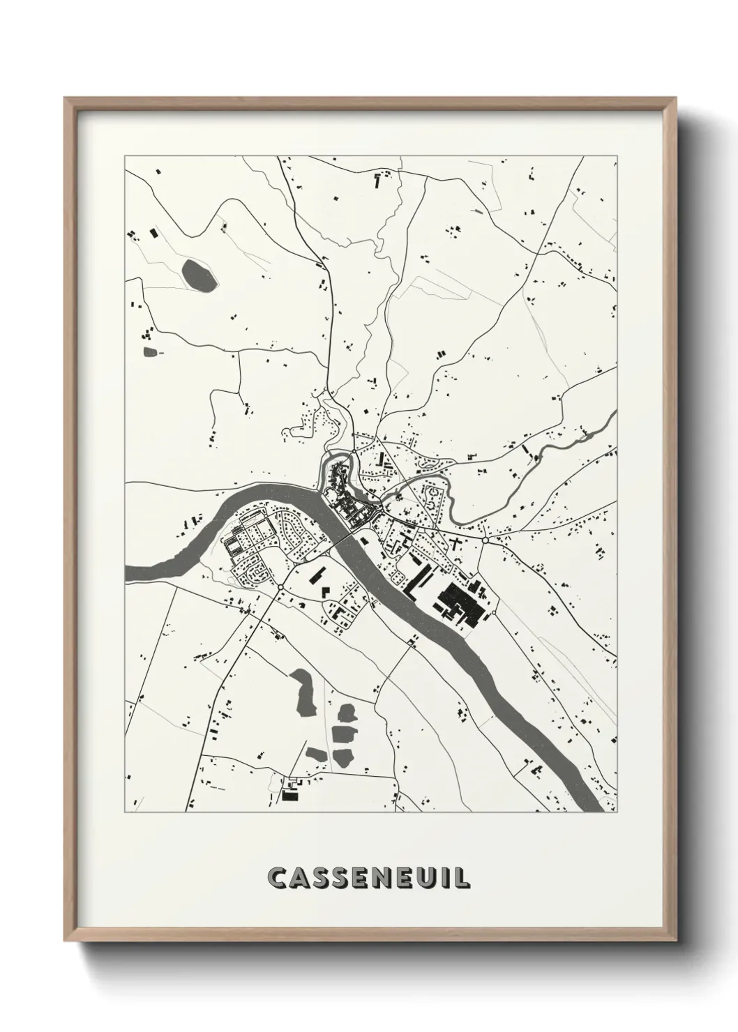 Un poster carte Casseneuil