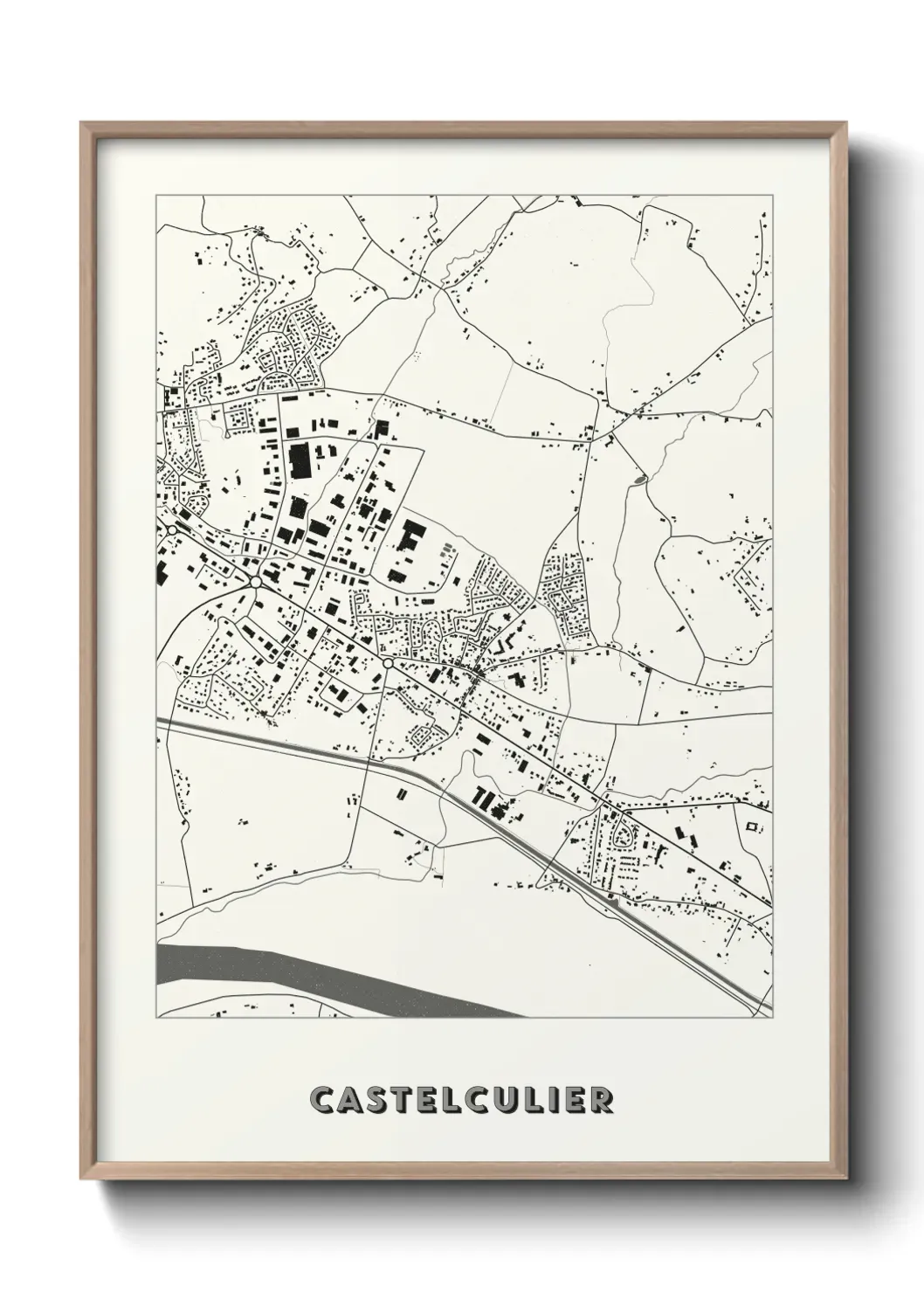 Un poster carte Castelculier
