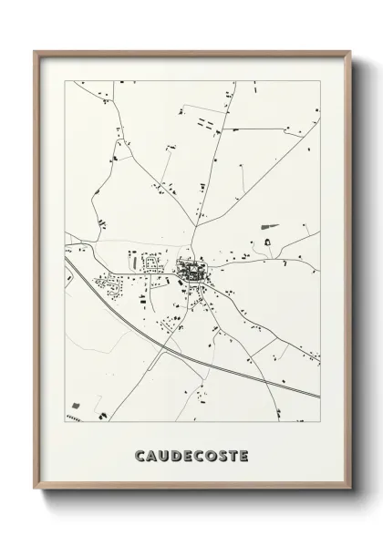 Une affiche de carte sur Caudecoste