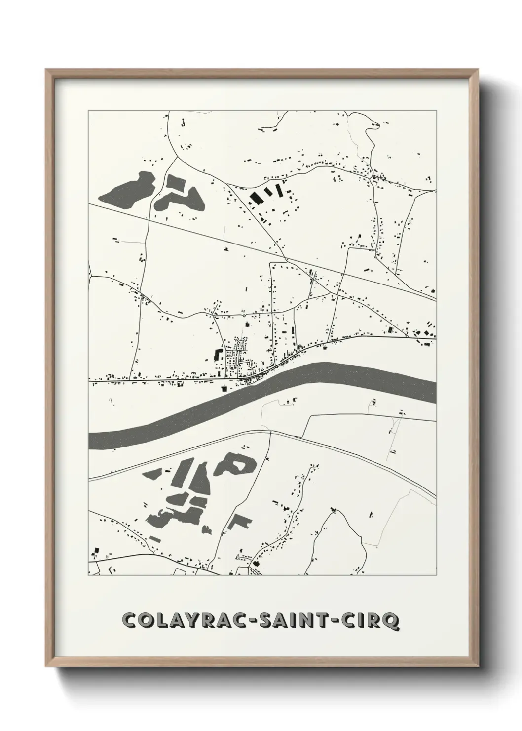 Un poster carte Colayrac-Saint-Cirq