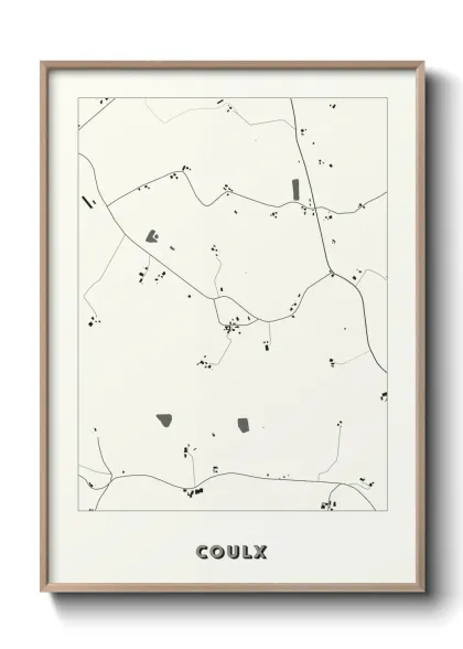 Une affiche de carte sur Coulx