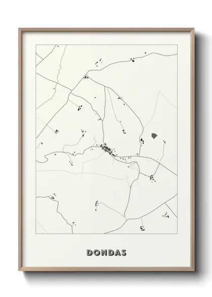 Une affiche de carte sur Dondas