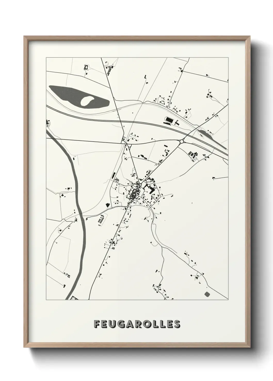 Un poster carte Feugarolles