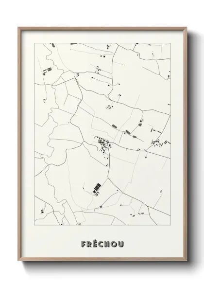 Une affiche de carte sur Fréchou