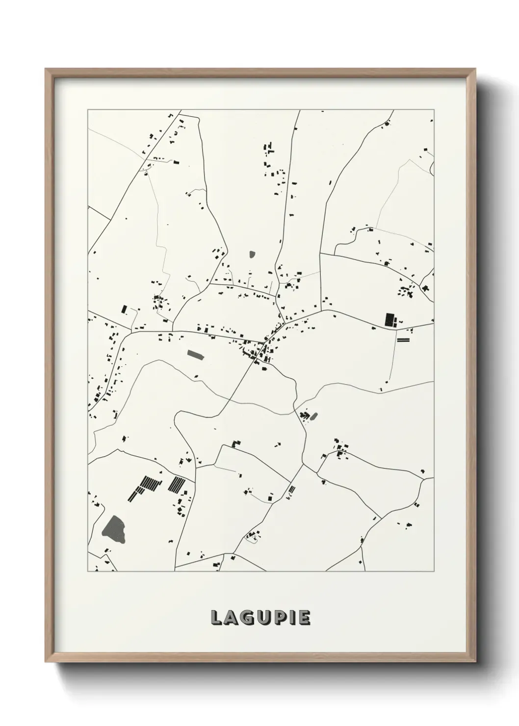 Un poster carte Lagupie