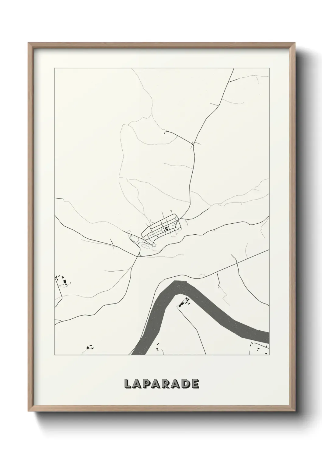 Un poster carte Laparade
