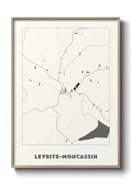 Une affiche de carte sur Leyritz-Moncassin