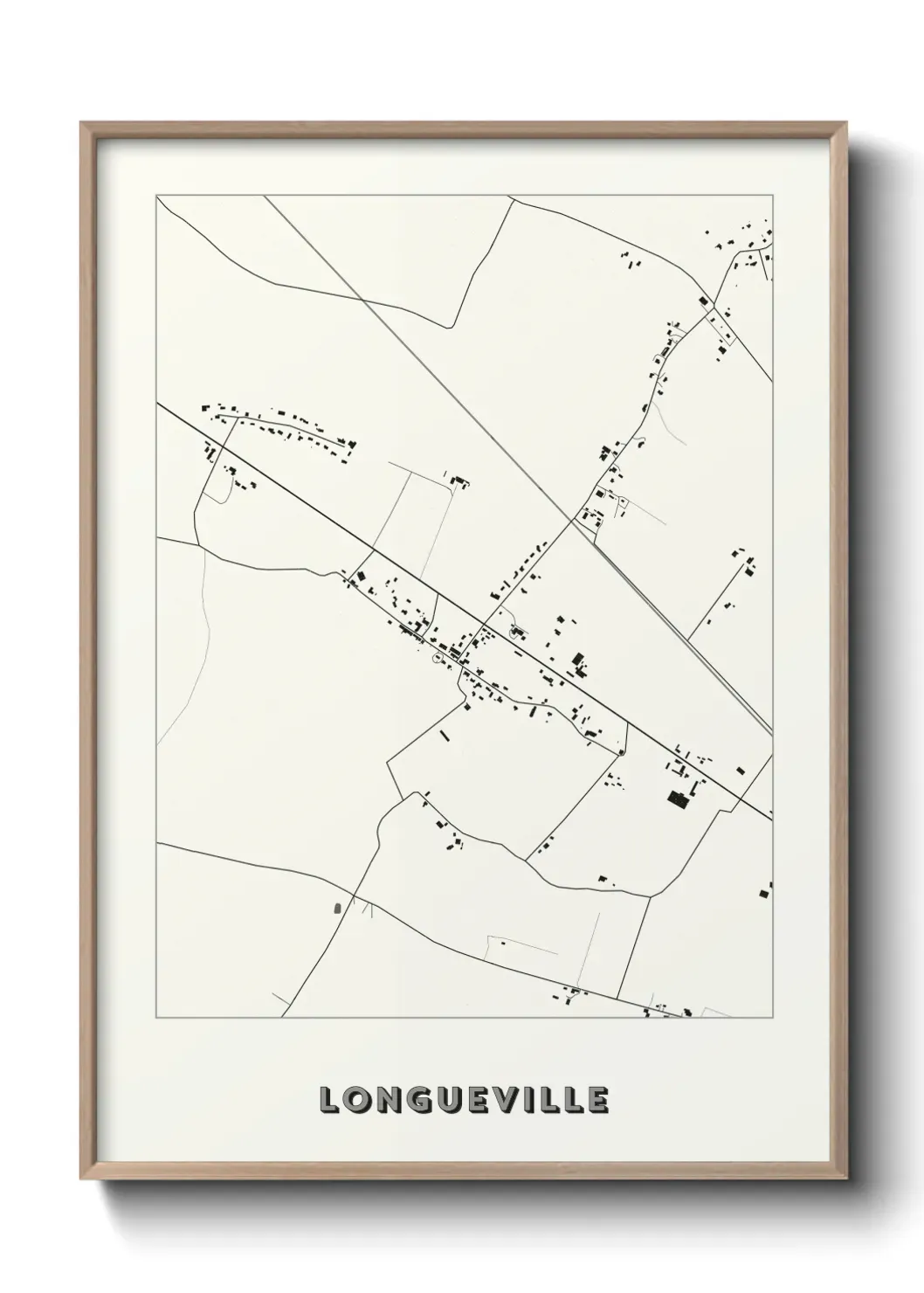 Un poster carte Longueville