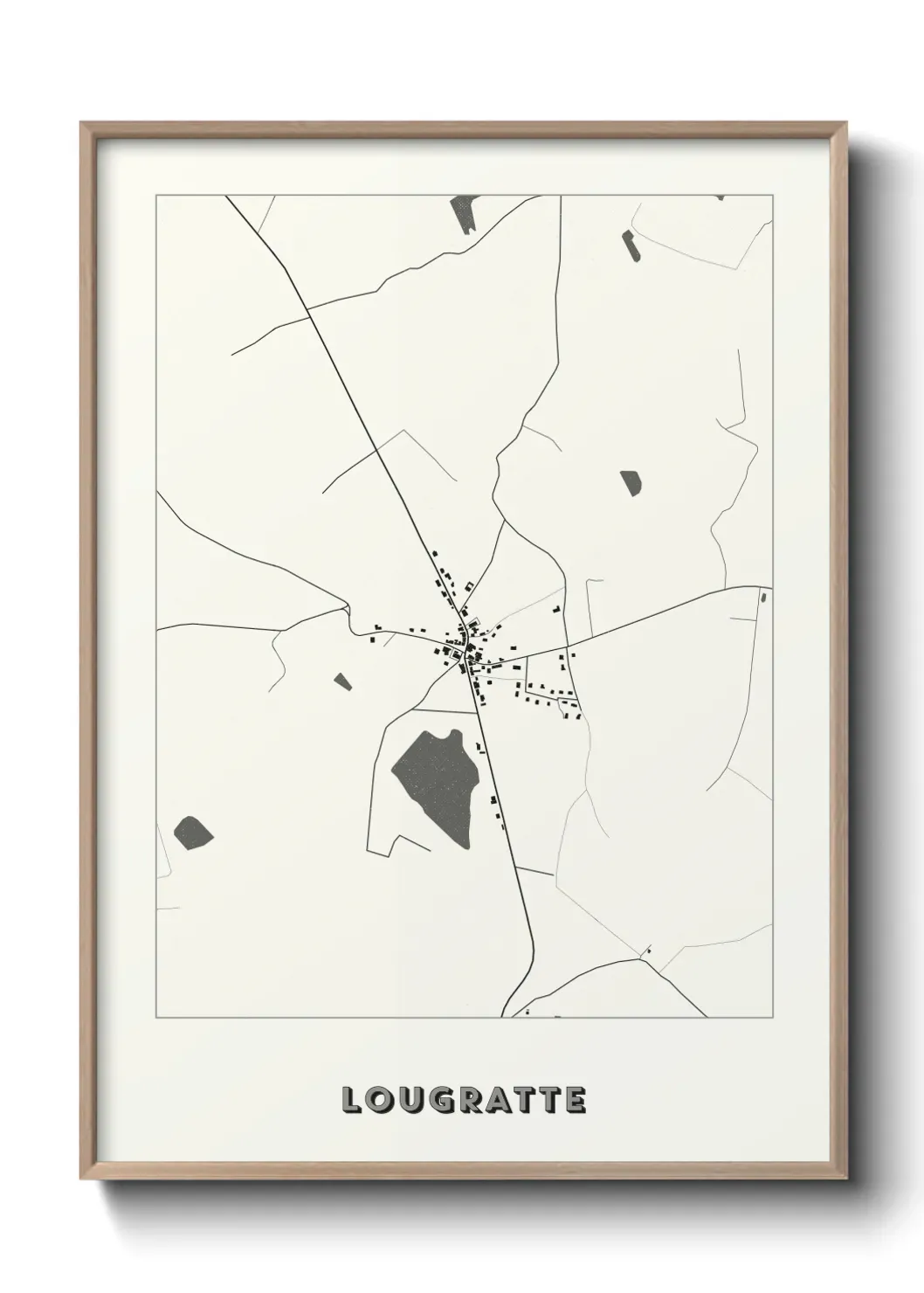 Un poster carte Lougratte