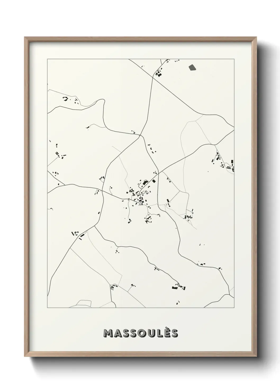 Un poster carte Massoulès
