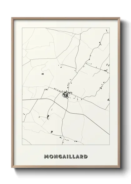 Une affiche de carte sur Mongaillard