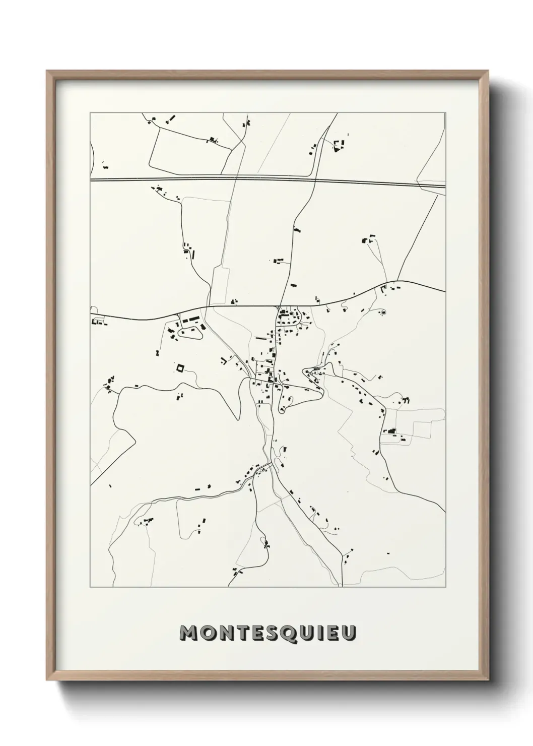 Un poster carte Montesquieu