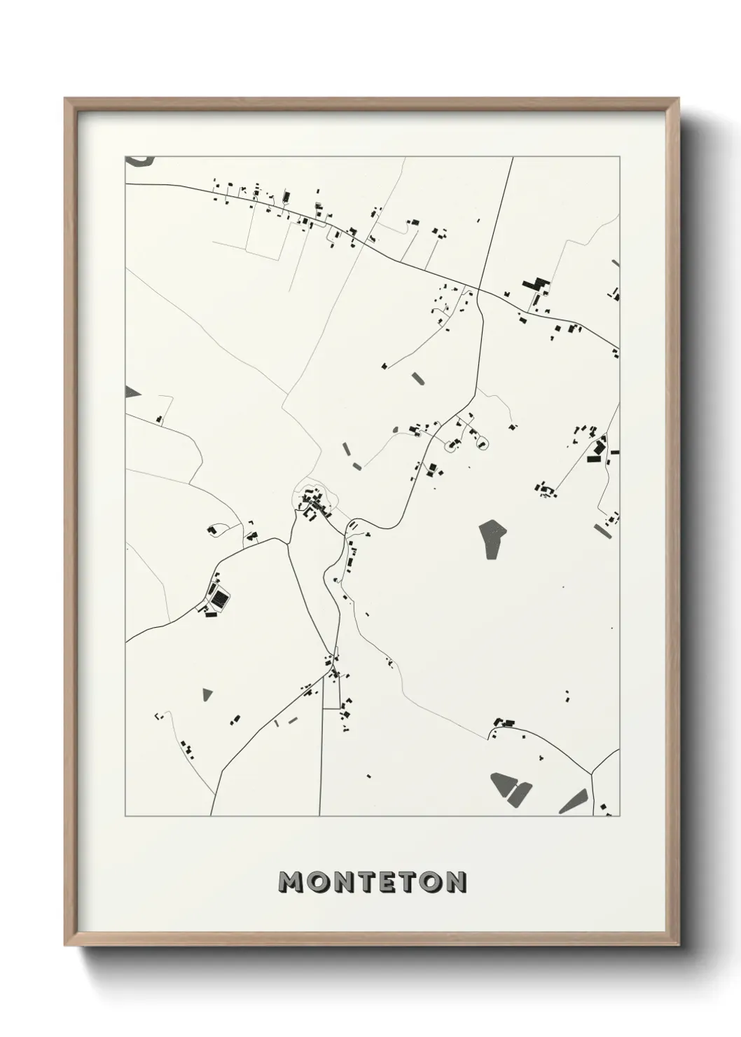 Un poster carte Monteton