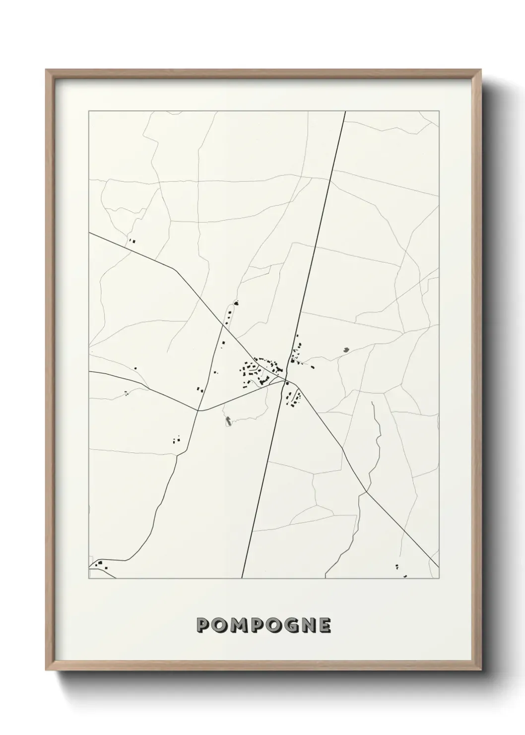 Un poster carte Pompogne