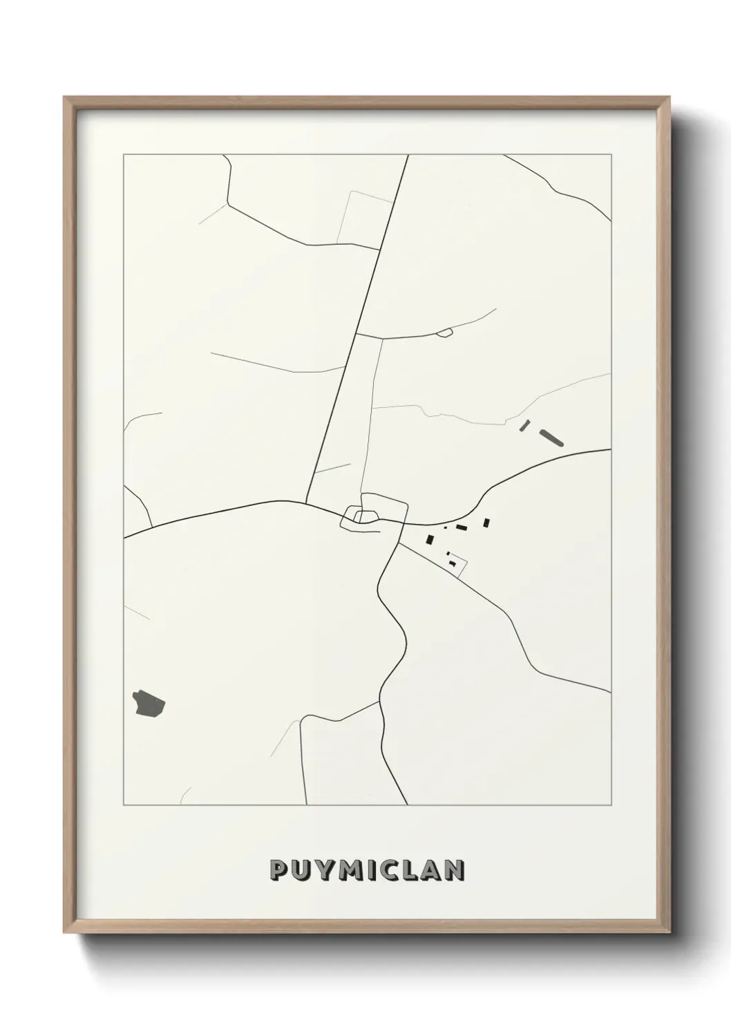 Un poster carte Puymiclan