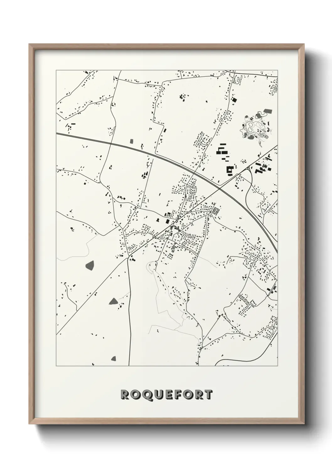 Un poster carte Roquefort