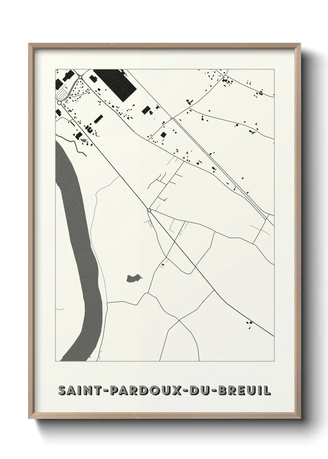 Un poster carte Saint-Pardoux-du-Breuil