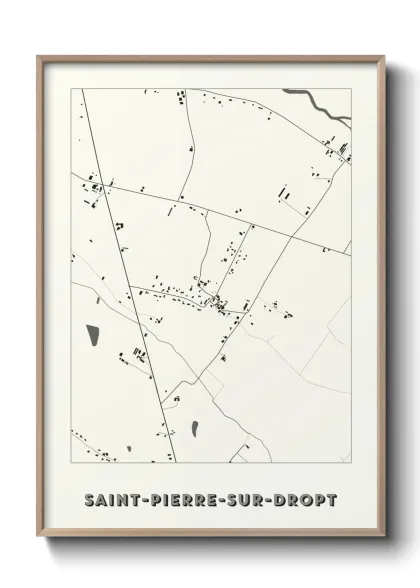 Une affiche de carte sur Saint-Pierre-sur-Dropt