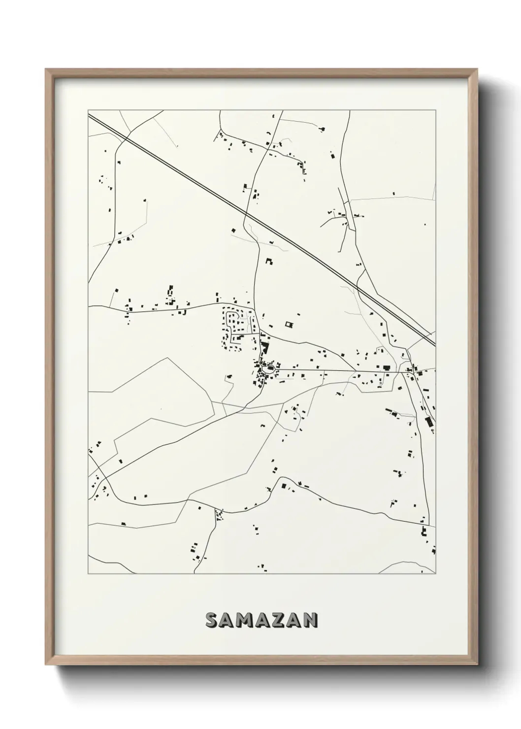 Un poster carte Samazan