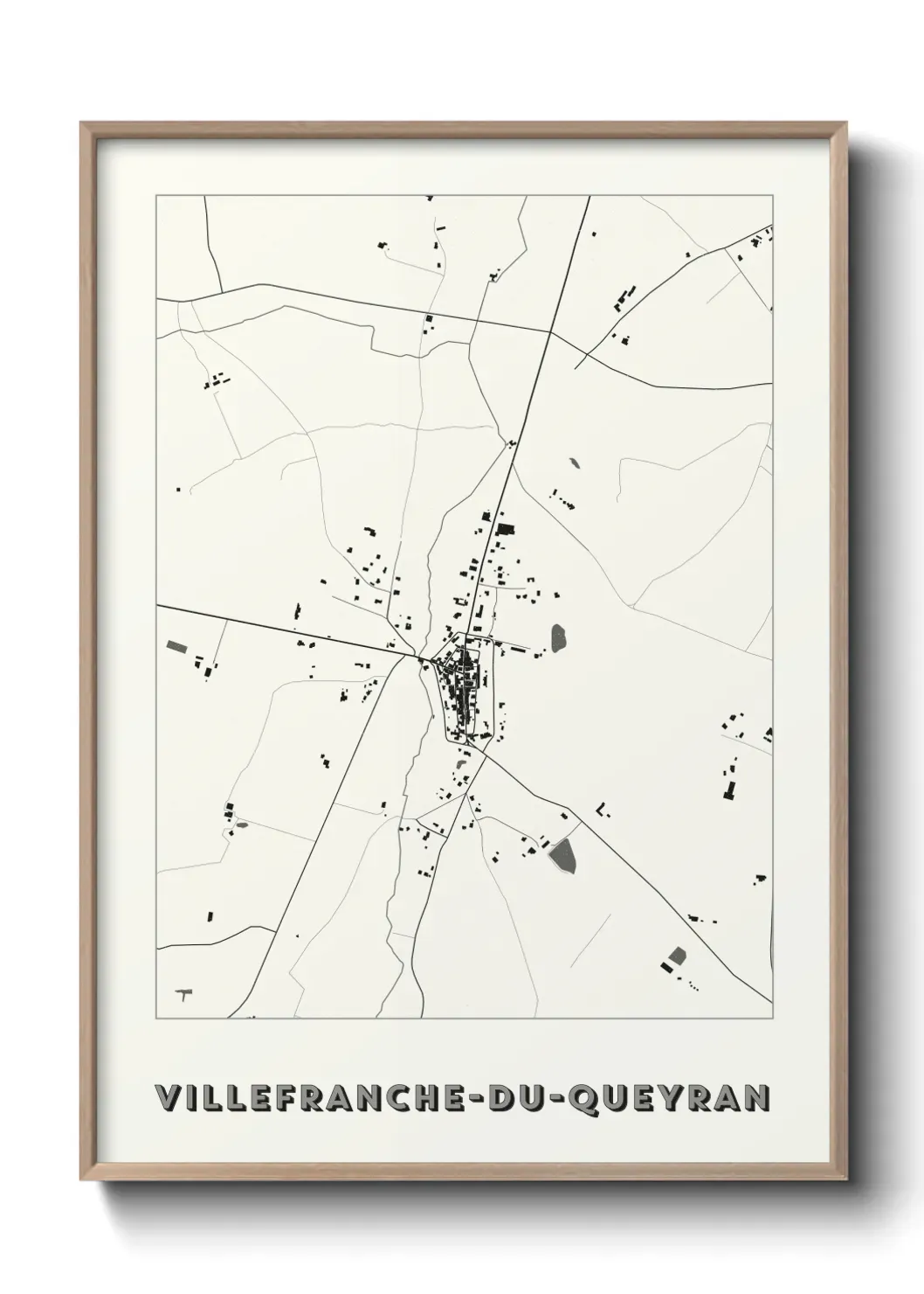 Un poster carte Villefranche-du-Queyran