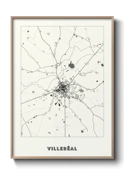 Une affiche de carte sur Villeréal