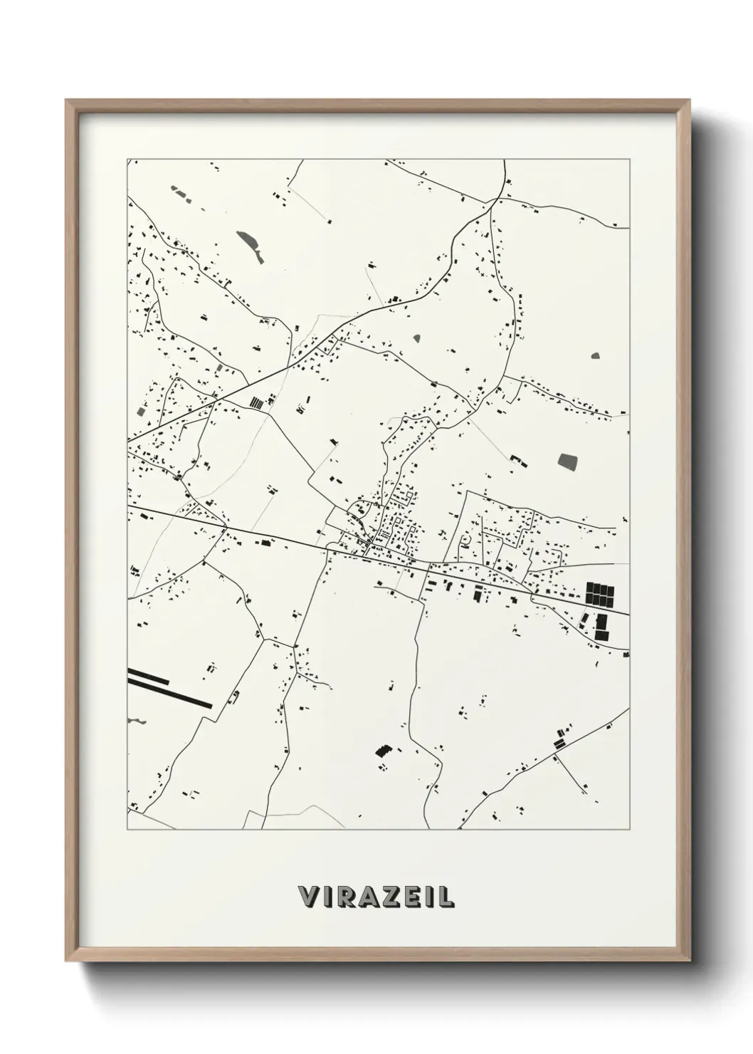 Un poster carte Virazeil