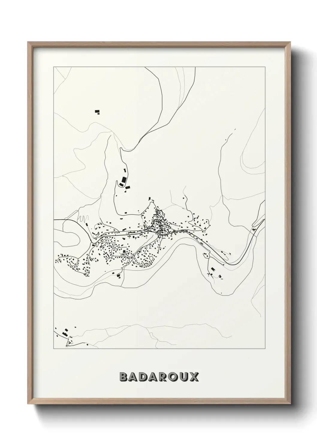 Un poster carte Badaroux